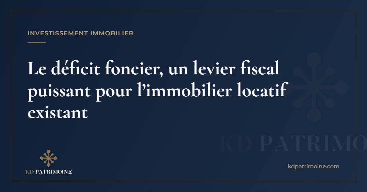 Lire la suite à propos de l’article Le déficit foncier, un levier fiscal puissant pour l’immobilier locatif existant